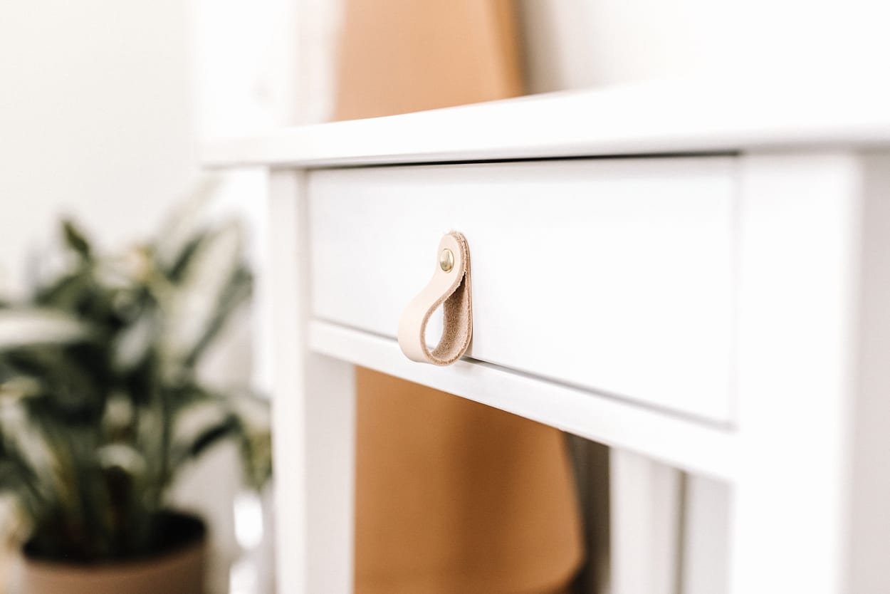 leather drawer pull cabinet hardware